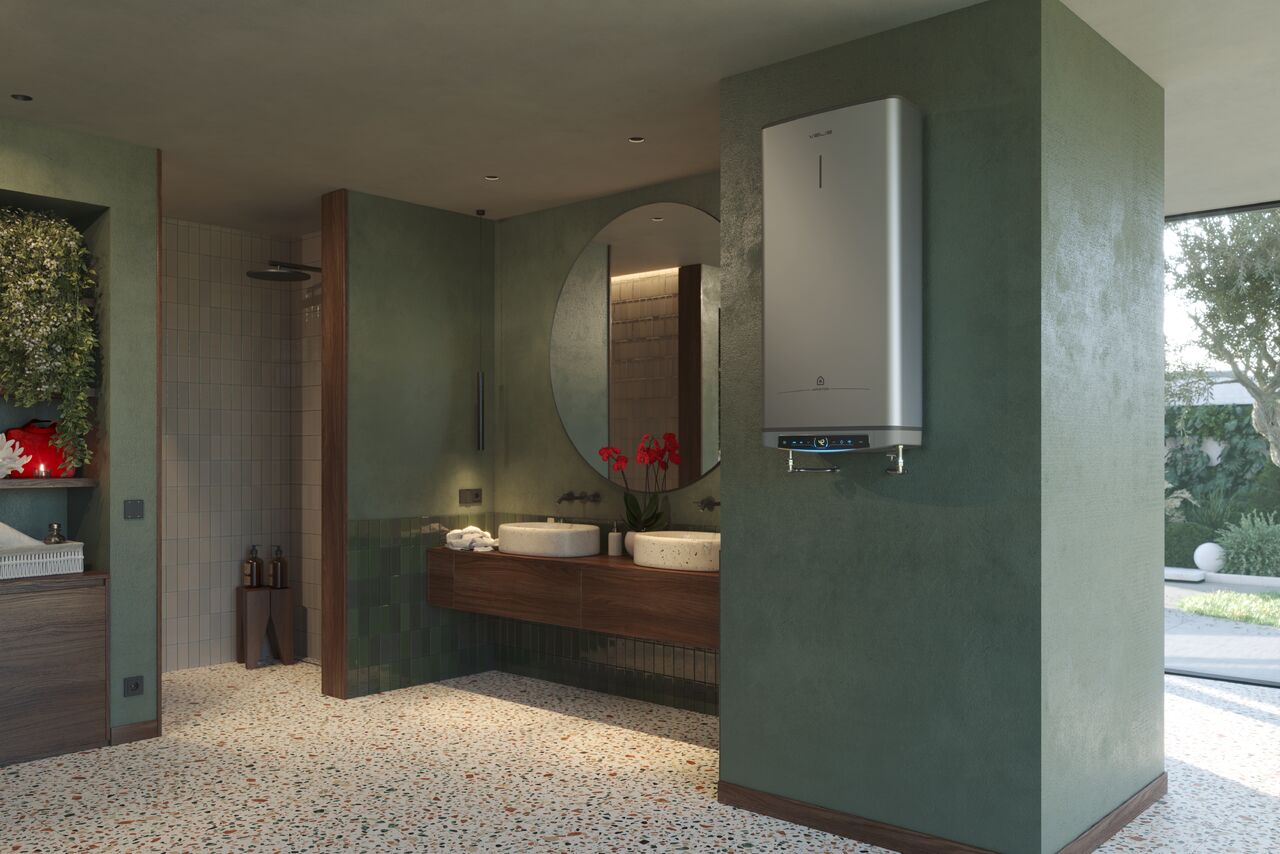 Water heater in place